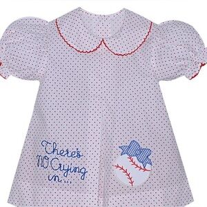 There’s no crying in baseball girls size 6 NWT DRESS